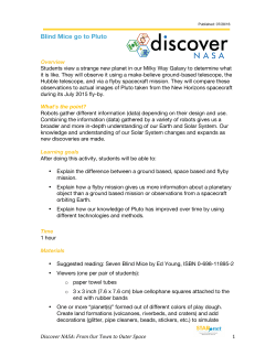 Blind Mice go to Pluto