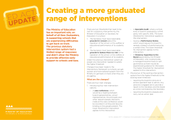 Creating a more graduated range of interventions