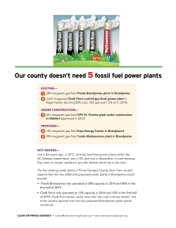 Clean Air Prince George`s - Why We Don`t Need Five Power Plants