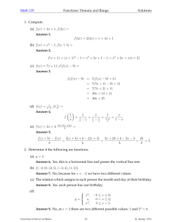 f(x) - University of Hawaii Mathematics