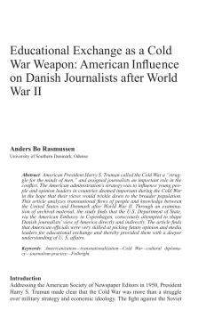 American Influence on Danish Journalists after World War II