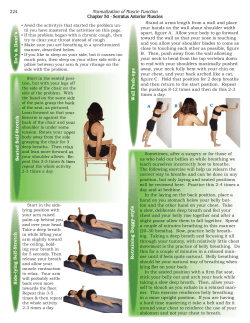 Normalization of Muscle Function 224 Chapter 50