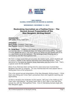 Muckraking Journalism as a Positive Force &ndash; The Second Annual