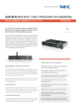 SLOT-IN PC WITH INTEL&reg; CORE i5 PROCESSOR (4TH