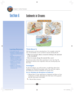 Section 6 Sediments in Streams