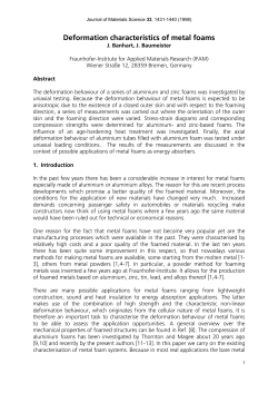 Deformation characteristics of metal foams - Helmholtz
