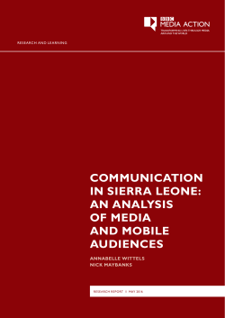 communication in sierra leone: an analysis of media and mobile