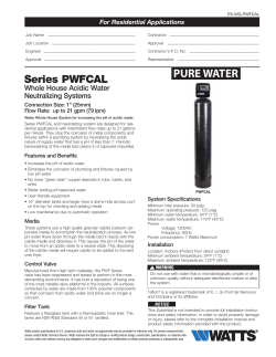 pure water - Watts Water Technologies