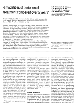 4 modalities of periodontal treatment compared over 5 years*