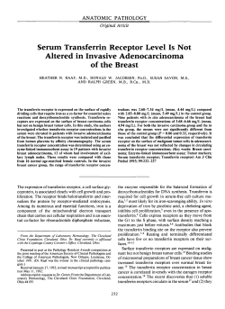 Serum Transferrin Receptor Level Is Not Altered in Invasive