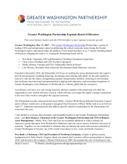 See the Press Release - Greater Washington Partnership
