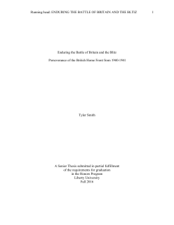 Enduring the Battle of Britain and the Blitz: Perseverance of the