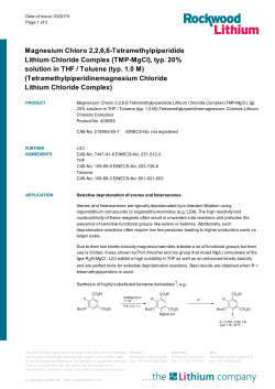 Magnesium Chloro 2,2,6,6-Tetramethylpiperidide Lithium Chloride