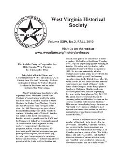 The Socialist Party in Progressive Era Ohio County, West Virginia