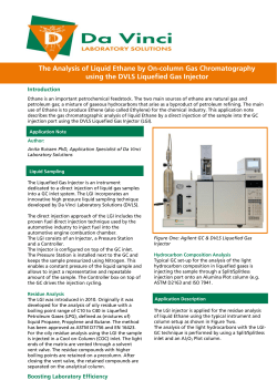 The Analysis of Liquid Ethane by On