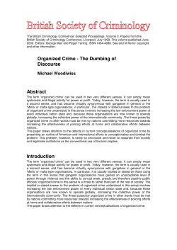 Organized Crime - The Dumbing of Discourse