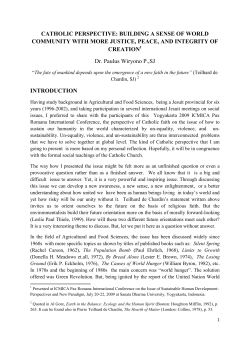 Building a Sense of World Community