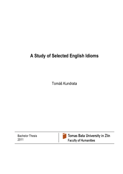 A Study of Selected English Idioms