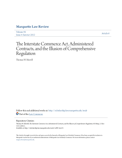 the interstate commerce act, administered contracts, and the illusion
