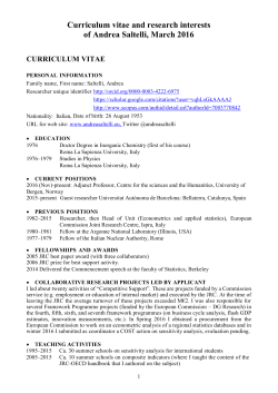 Succinct Curriculum with Research Interests