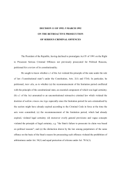 DECISION 11 OF 1992 - Constitutional Court of Hungary