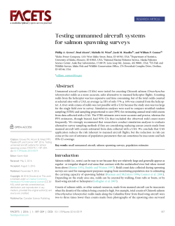 Testing unmanned aircraft systems for salmon