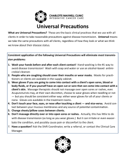 Universal Precautions - Charlotte Maxwell Clinic