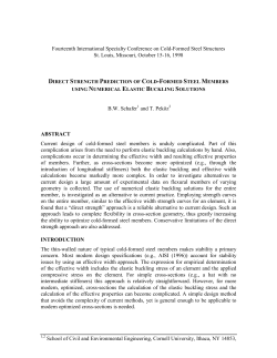 direct strength prediction of cold