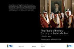 The Future of Regional Security in the Middle East: Scenario