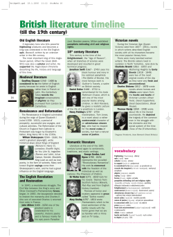 British literature timeline - Bridge