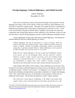 Foreign language, Cultural Diplomacy, and Global Security