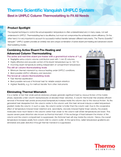 Brochure: Vanquish UHPLC System: Best in UHPLC Column