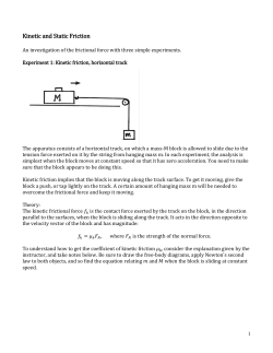 Kinetc and Static Friction