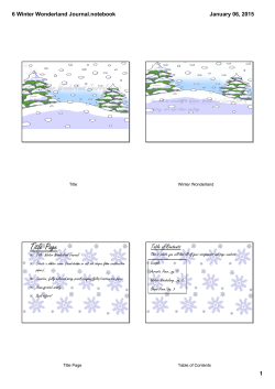 6 Winter Wonderland Journal.notebook