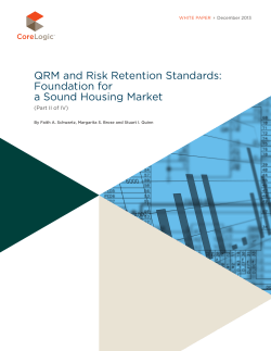 QRM and Risk Retention Standards