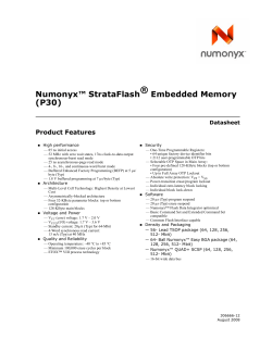 Numonyx&trade; StrataFlash Embedded Memory (P30)