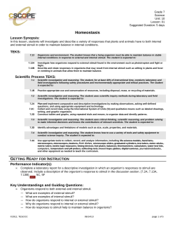 Homeostasis - DocumentCloud