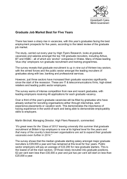 Graduate Job Market Best for Five Years