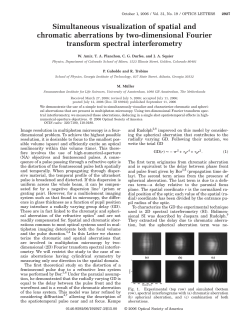 Simultaneous visualization of spatial and chromatic aberrations by