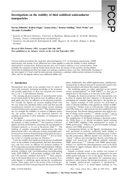 Investigations on the stability of thiol stabilized semiconductor