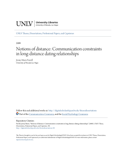 Notions of distance: Communication constraints in long