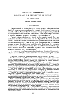 Pareto and the Distribution of Income