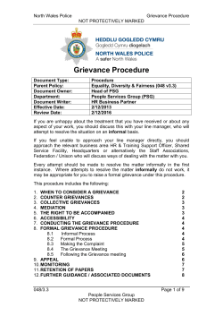 Grievance Procedure - North Wales Police