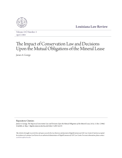 The Impact of Conservation Law and Decisions Upon the Mutual