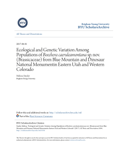 Ecological and Genetic Variation Among Populations of <em