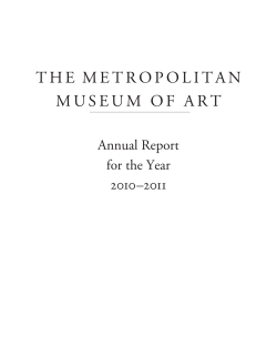 View Entire Annual Report - The Metropolitan Museum of Art