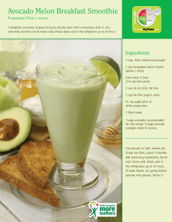 Avocado Melon Breakfast Smoothie
