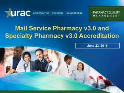 Mail Service and Specialty Pharmacy Accreditation Webinar
