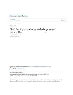 ERA, the Supreme Court, and Allegations of Gender Bias