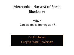 Mechanical Harvest of Fresh Blueberry - CE Tulare